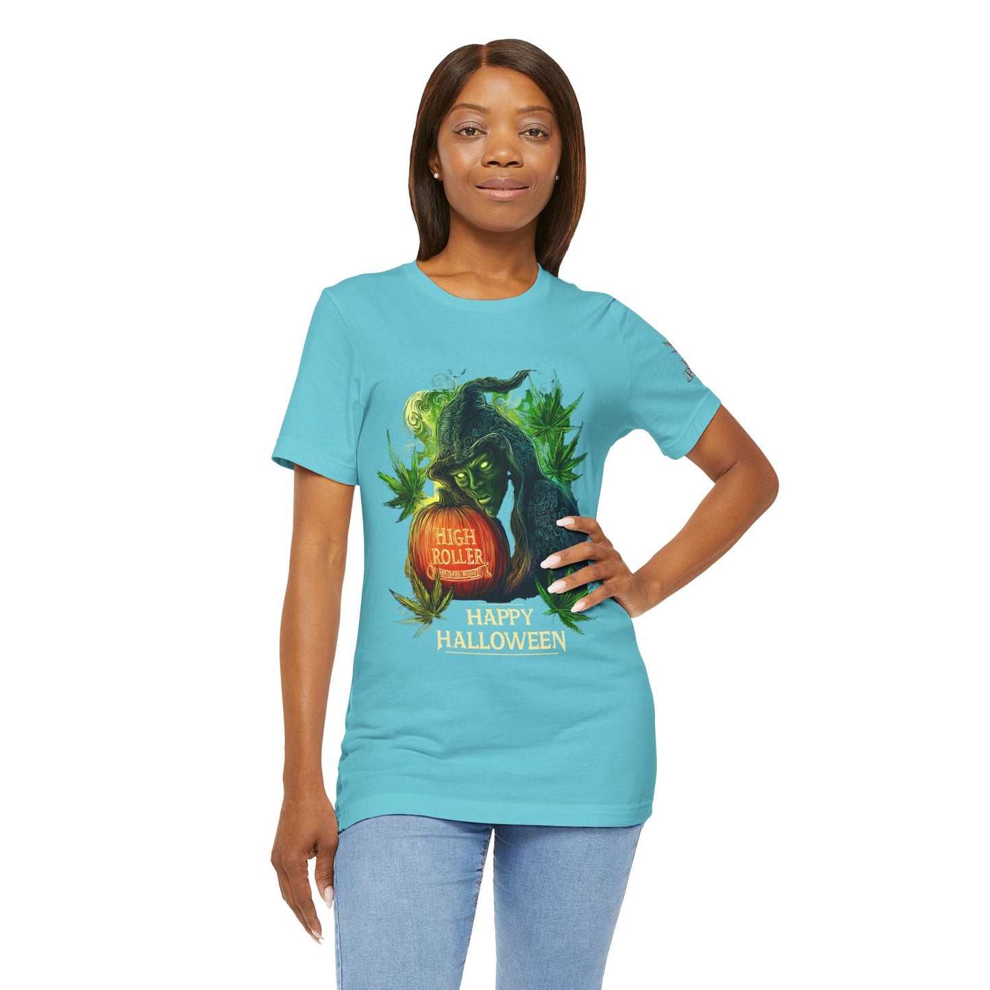 Cannabis Witch's Brew Halloween T-Shirt - Premium Spooky 420 Black Edition Apparel"