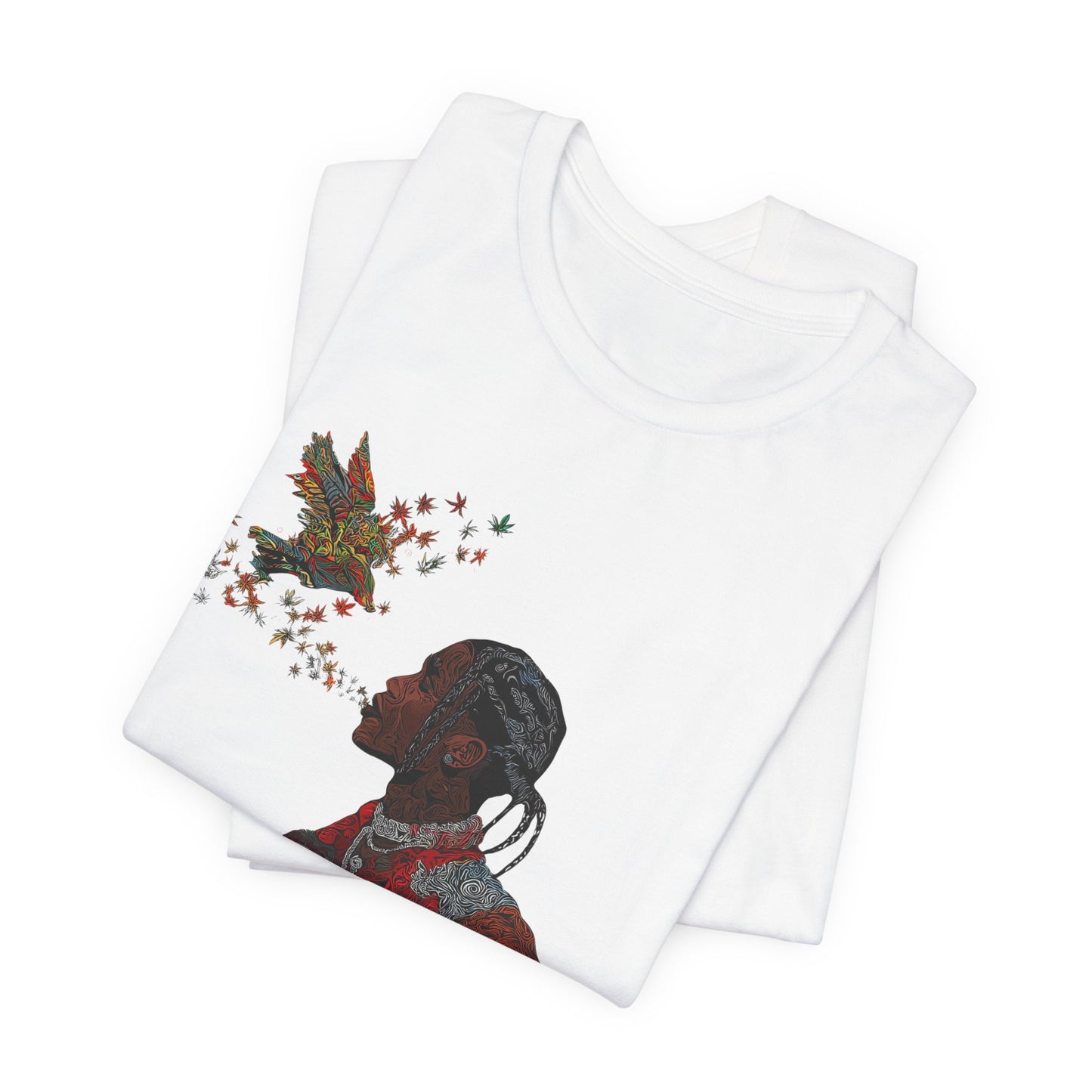 High Roller ANSO Freedom Eagle Cannabis T-Shirt - Premium 420 Artistic Double Exposure Urban Culture Liberation Apparel