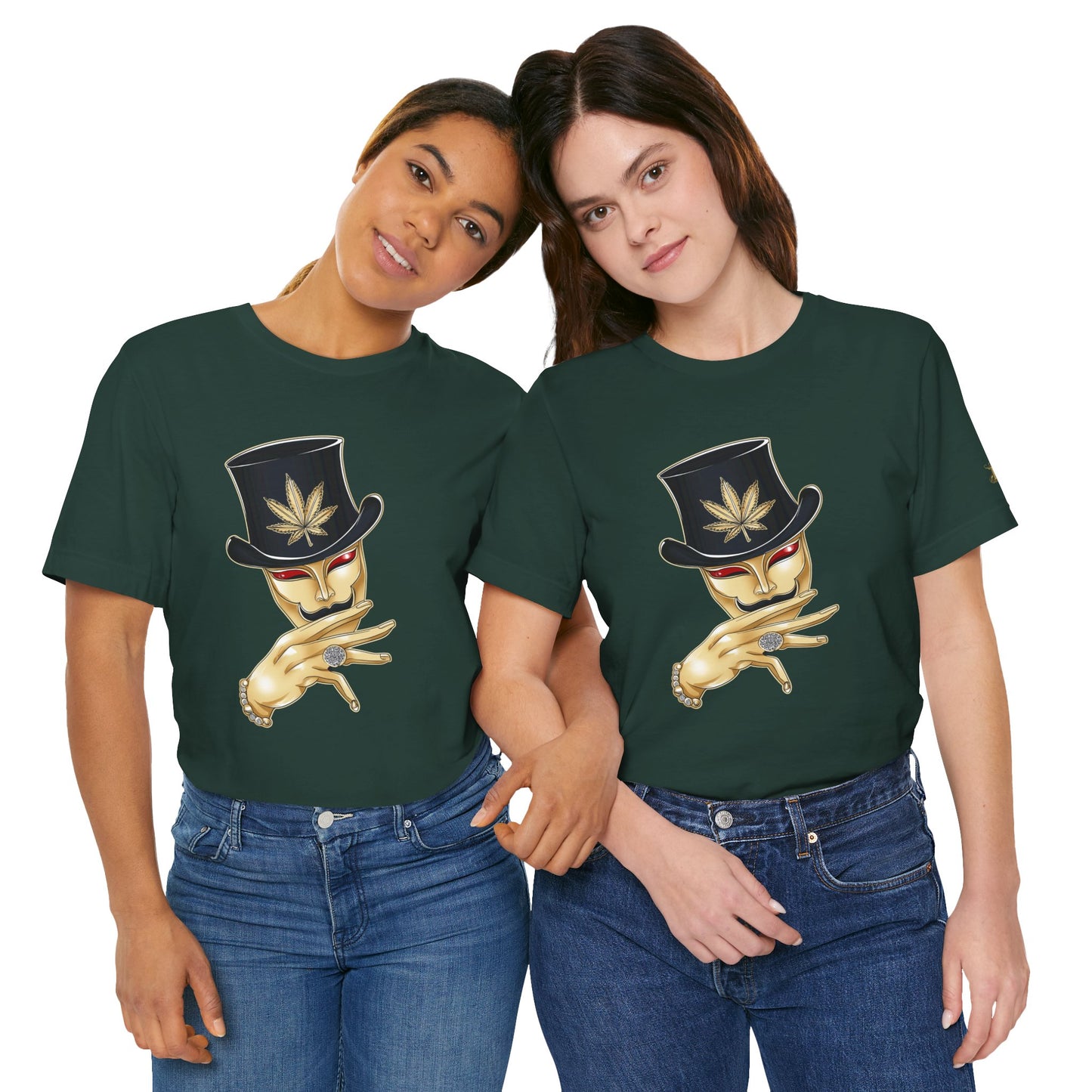 Golden Touch T-Shirt - Premium Airlume Cotton Cannabis Luxury Boss Art Tee