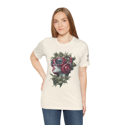 Vibes & Vision Tee - Premium Airlume Cotton Cannabis Culture Surreal Music Art