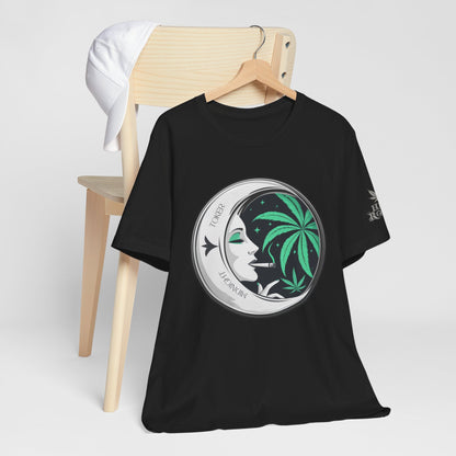 Toker Girl Coin Tee - Vintage Cannabis Portrait Art Design | High Roller