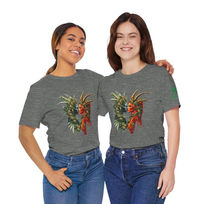 Cannabis Art Dual Face T-Shirt - Premium Unisex Cotton Tee