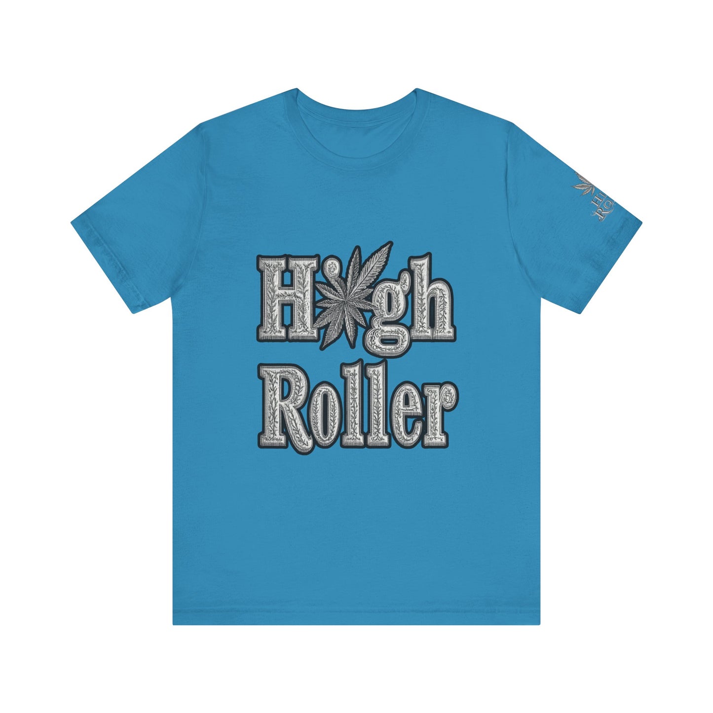 High Roller Classic Tee - Premium Airlume Cotton Cannabis Culture Ornate Typography Art