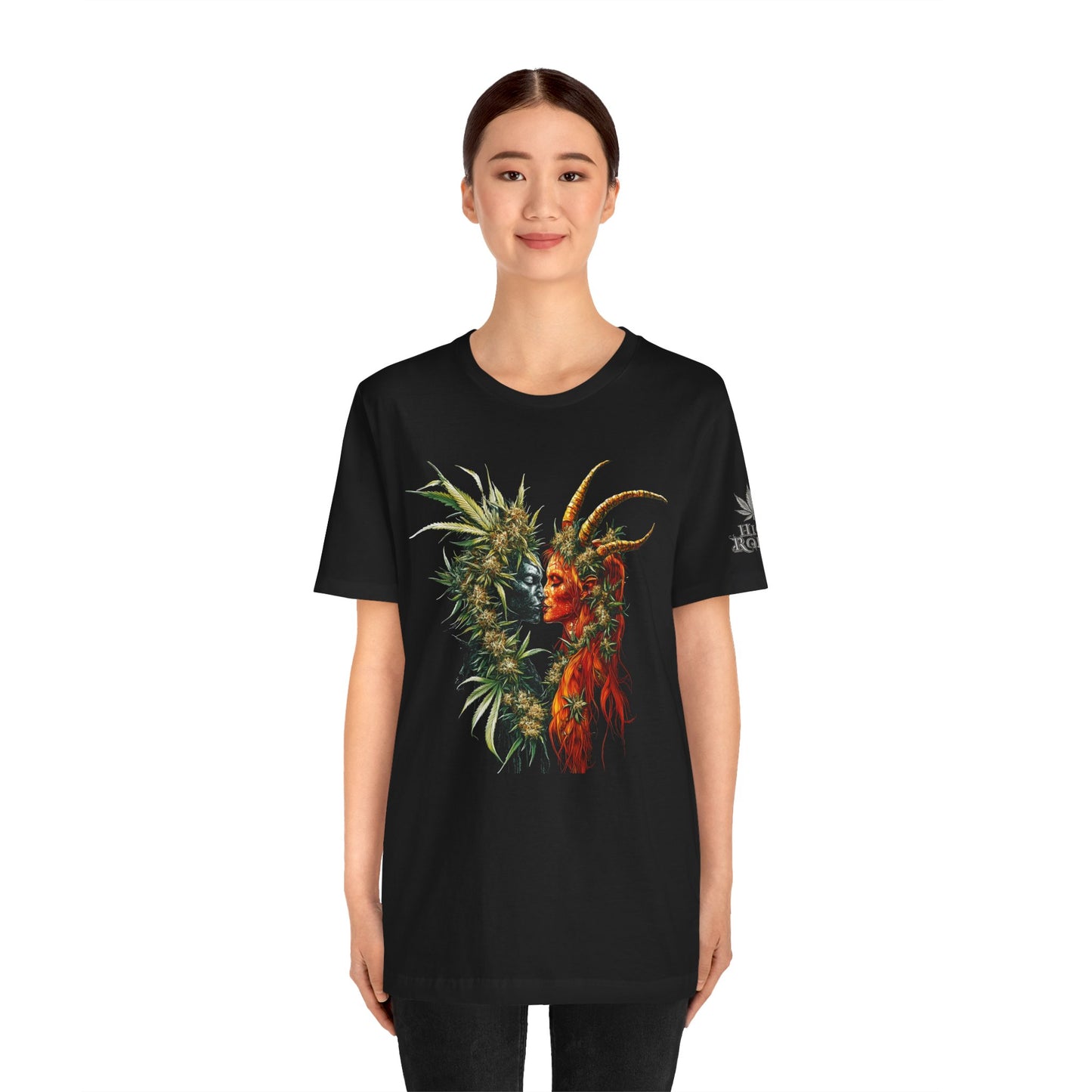 Sacred Union T-Shirt - Premium Airlume Cotton Cannabis Spirits Fantasy Art Tee