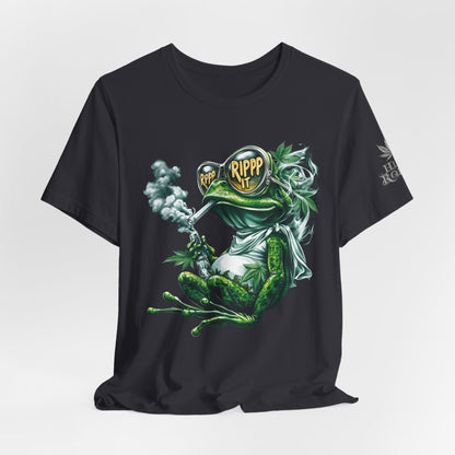 RIPPP IT Cosmic Frog Tee - Premium Airlume Cotton Cannabis Culture Streetwear