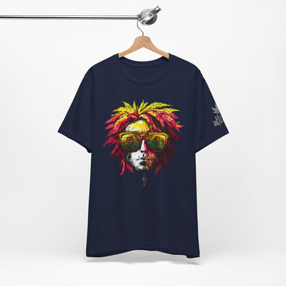 Rasta Cannabis Portrait Tee - Reggae Culture Art Design | High Roller