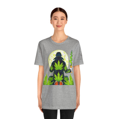 Luxury Gothic Cannabis Vampire T-Shirt - Premium Dark HIGH ROLLER Streetwear - Elevated Nocturnal 420 Fashion