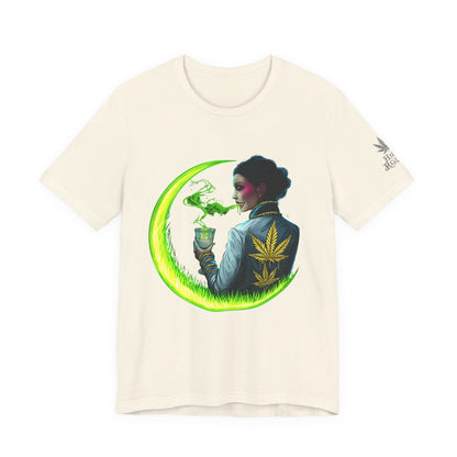 Cannabis Queen Commander T-Shirt - Premium Afrofuturistic 420 Lifestyle Apparel"