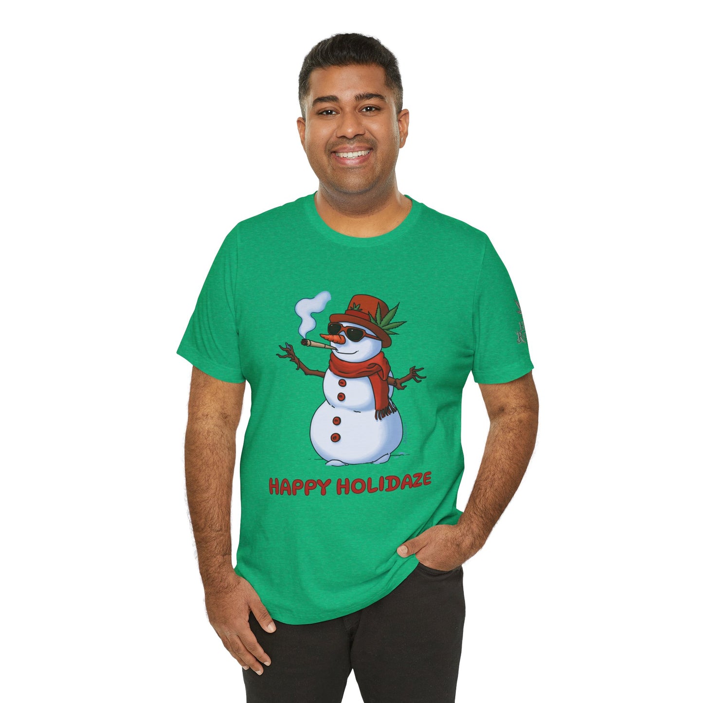 Happy Holidaze Premium Cannabis Christmas T-Shirt