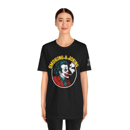 Smoking & Joking T-Shirt - Premium Airlume Cotton Cannabis Villain Pop Art Tee
