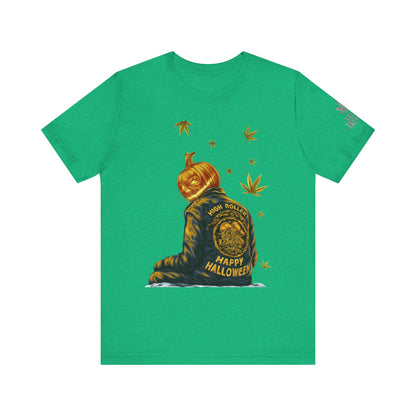 Pumpkin Head HIGH ROLLER Halloween T-Shirt - Premium Cannabis Culture Apparel