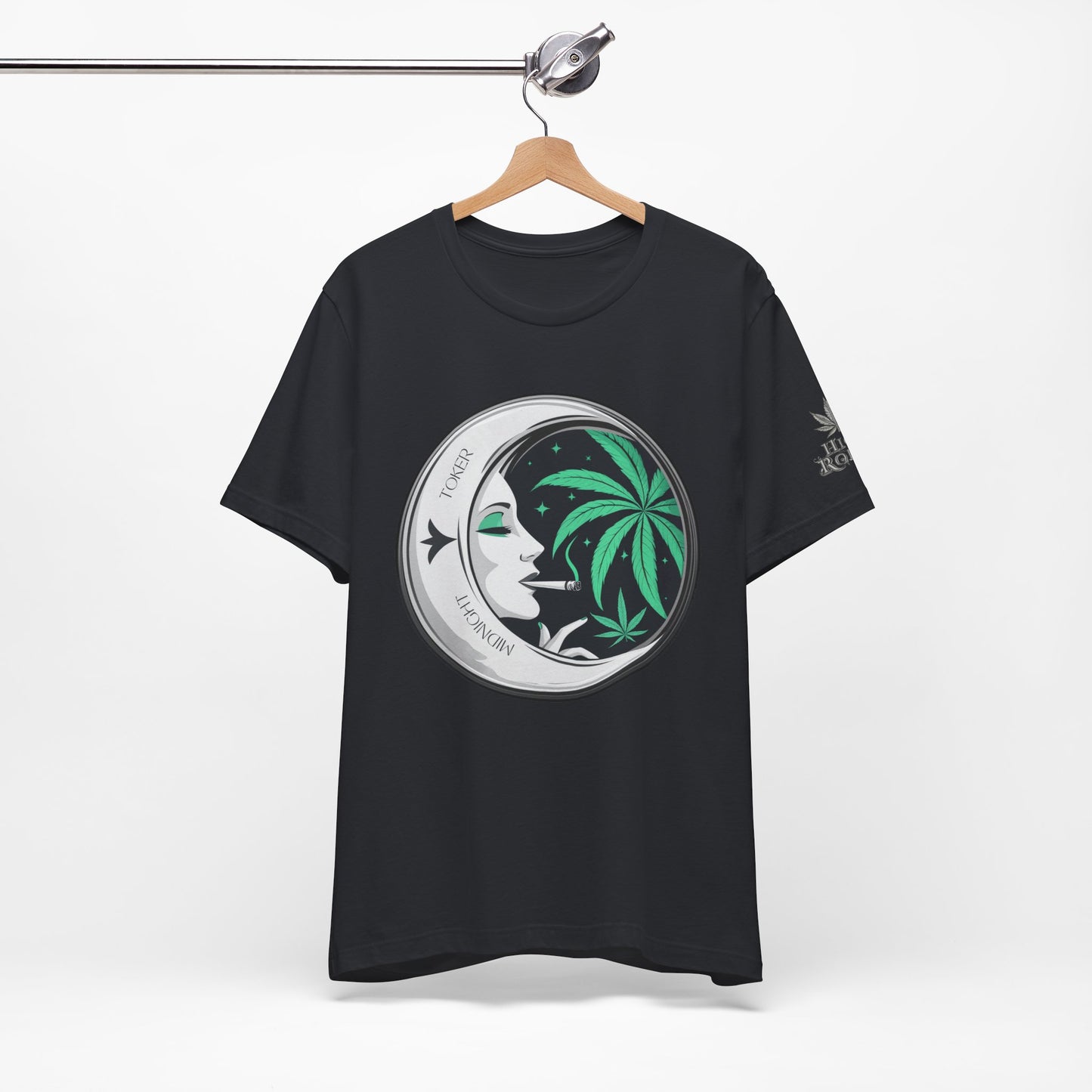 Toker Girl Coin Tee - Vintage Cannabis Portrait Art Design | High Roller