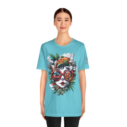 Vision Quest T-Shirt - Premium Airlume Cotton Cannabis Goddess Psychedelic Art Tee