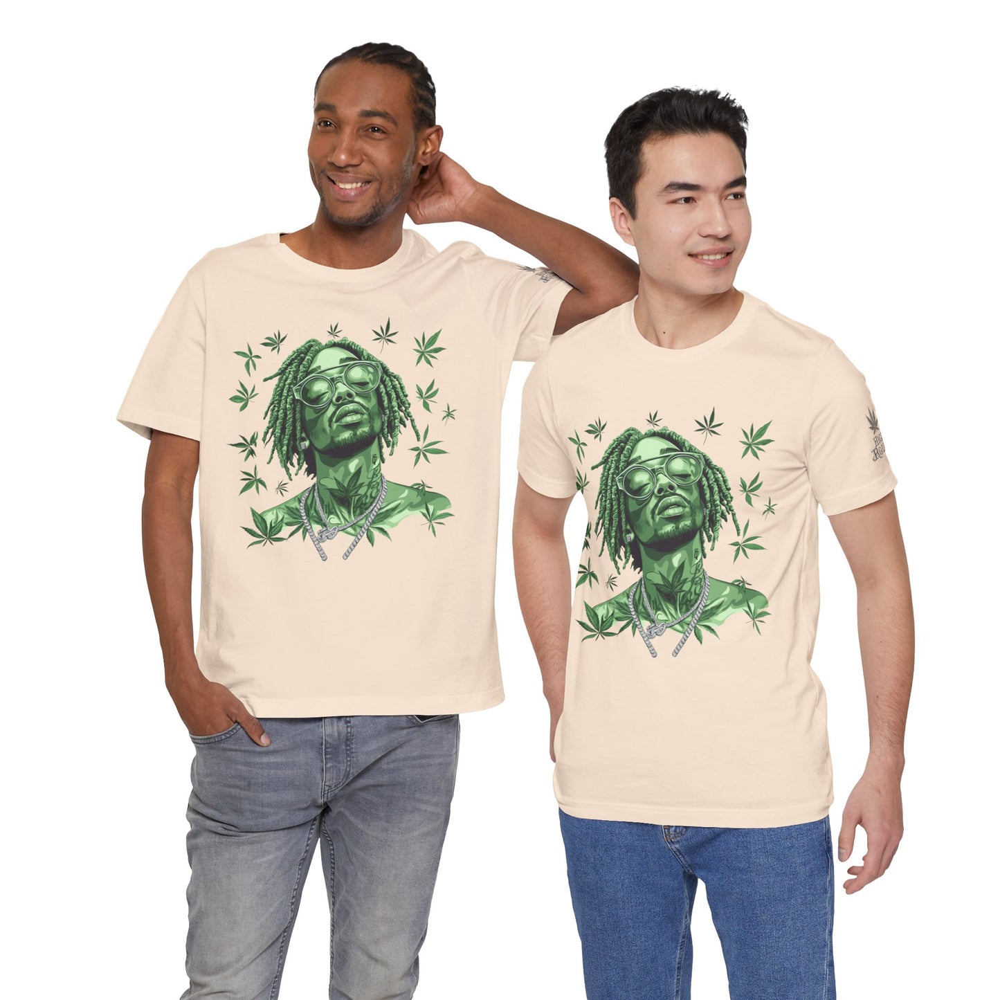 Elevated Vision Green Dream Tee - Premium Airlume Cotton Cannabis Culture Art