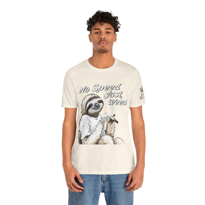Slow Motion Tee - Premium Airlume Cotton Cannabis Culture Sloth Humor Art