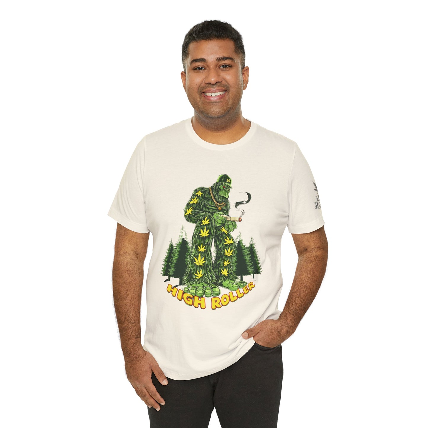 Cannabis Sasquatch Forest King T-Shirt - Premium Bigfoot 420 Lifestyle Apparel"