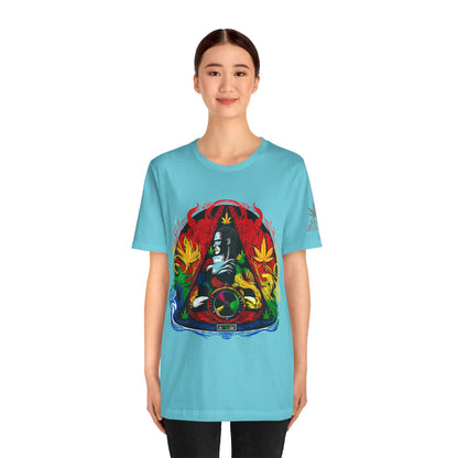 HIGH ROLLER Buddha Meditation Premium Cannabis Culture T-Shirt - Enlightenment Meets Electronic Music Luxury Streetwear