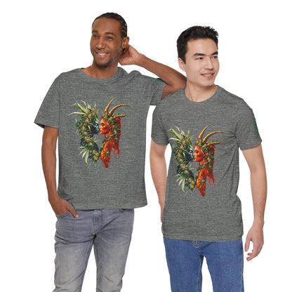 Cannabis Art Dual Face T-Shirt - Premium Unisex Cotton Tee