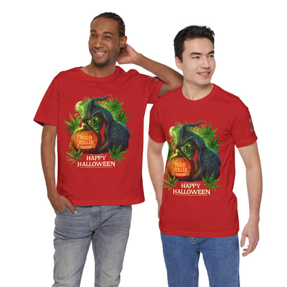 Cannabis Witch's Brew Halloween T-Shirt - Premium Spooky 420 Black Edition Apparel"