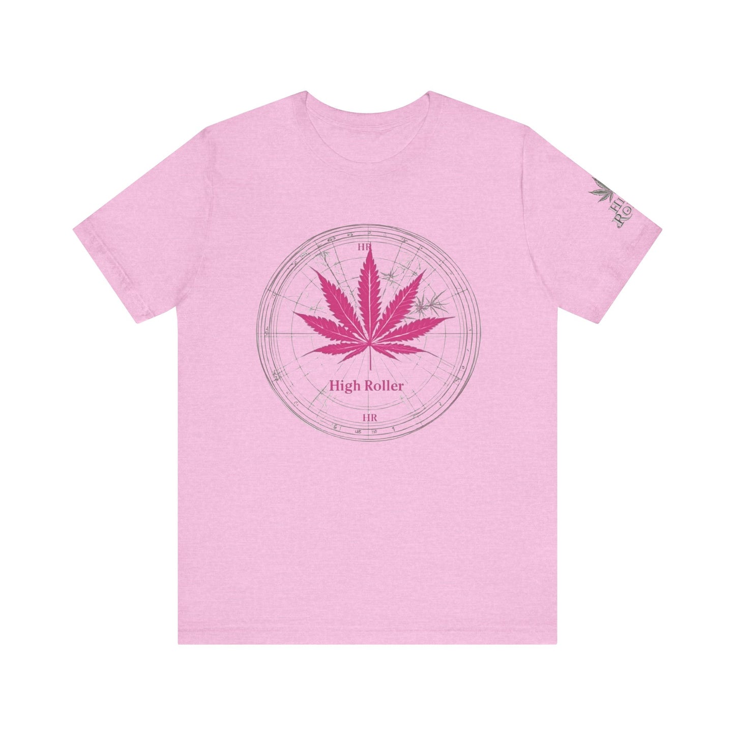 Cannabis Compass Tee - Navigation Leaf Art Design | High Roller