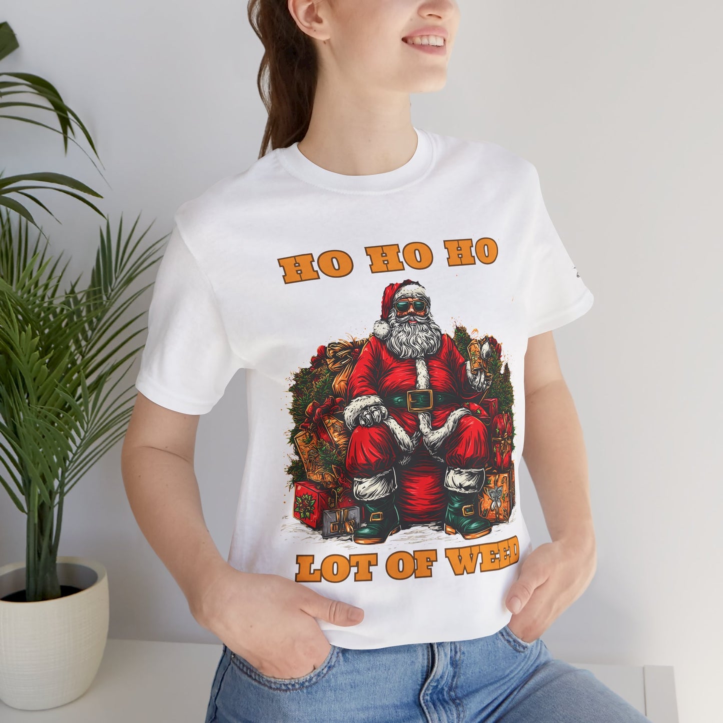 Ho Ho Ho Lot Of Weed Premium Cannabis Christmas T-Shirt