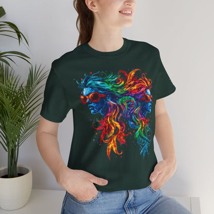 Spectrum Sisters T-Shirt - Premium Airlume Cotton Cannabis Rainbow Psychedelic Art Tee