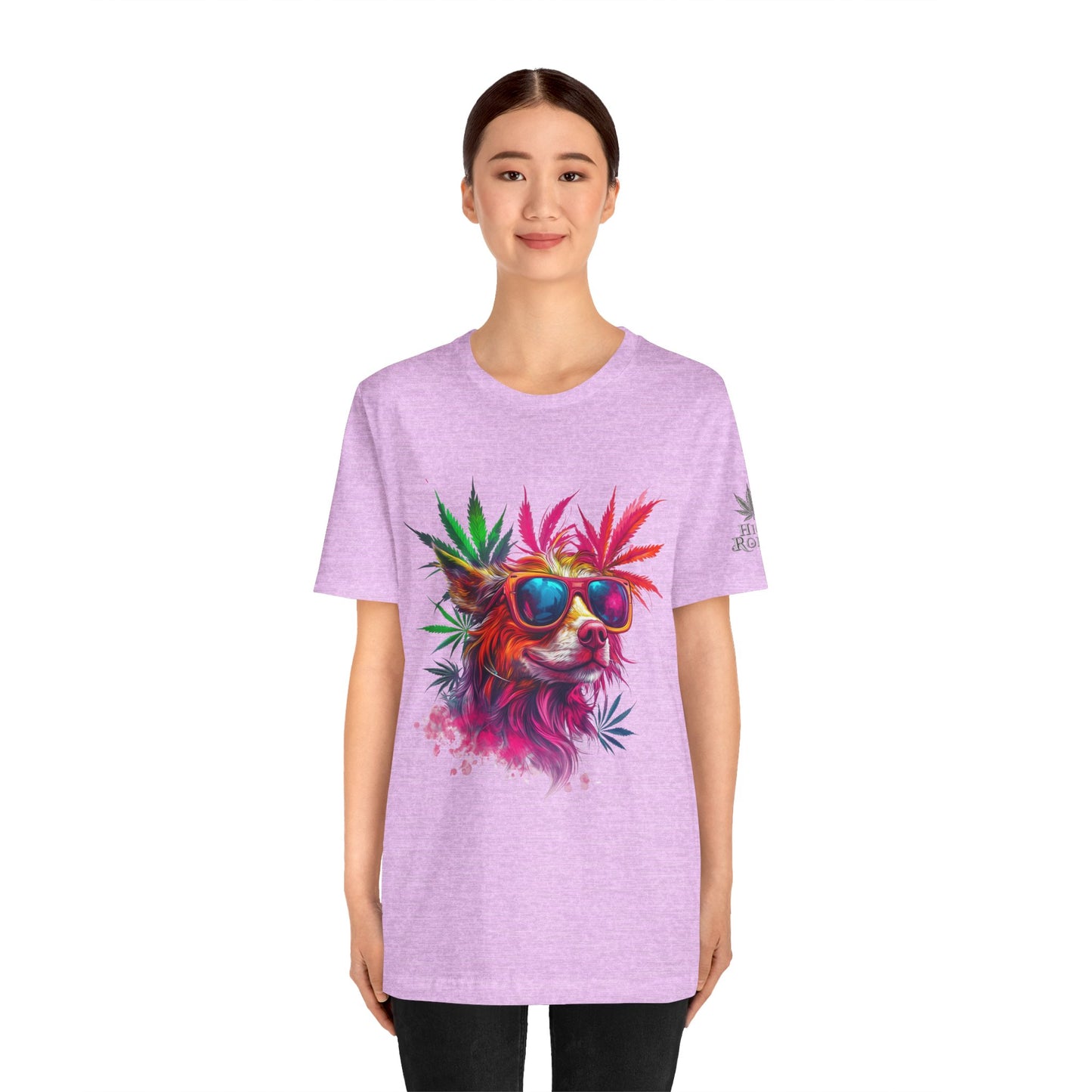 Spectrum Pup Tee - Premium Airlume Cotton Cannabis Culture Psychedelic Dog Art