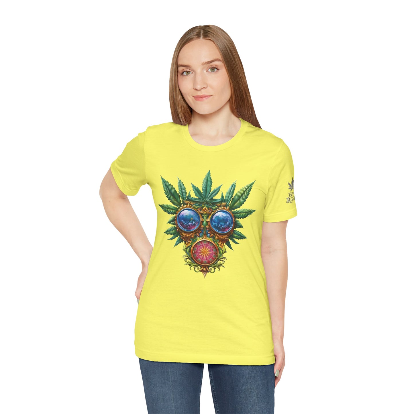 Third Eye Vision T-Shirt - Premium Airlume Cotton Cannabis Kaleidoscope Art Tee
