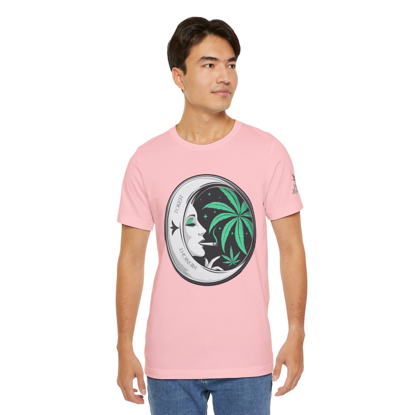 Toker Girl Coin Tee - Vintage Cannabis Portrait Art Design | High Roller