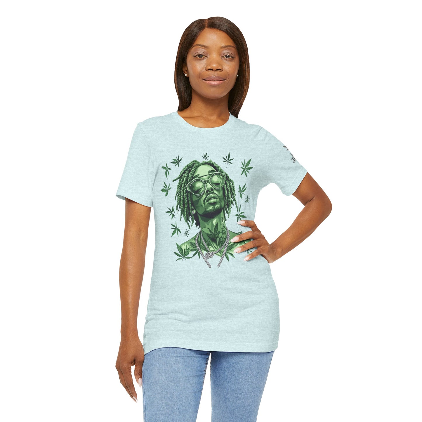 Elevated Vision Green Dream Tee - Premium Airlume Cotton Cannabis Culture Art