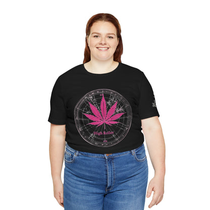 Cannabis Compass Tee - Navigation Leaf Art Design | High Roller