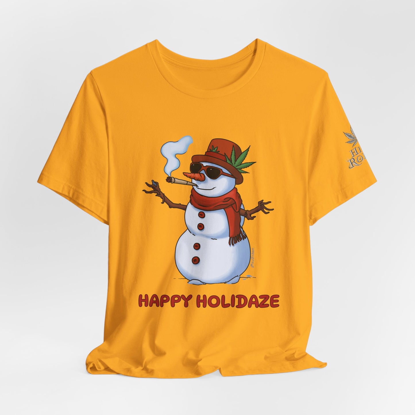 Happy Holidaze Premium Cannabis Christmas T-Shirt