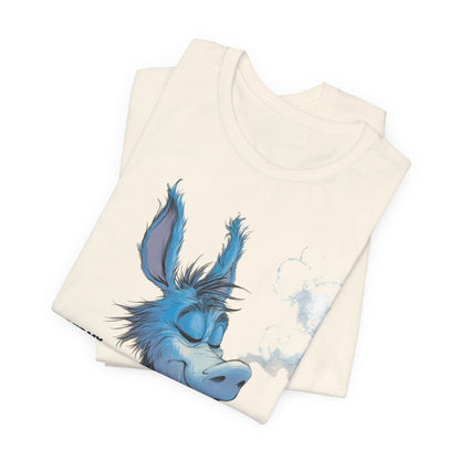 Blue Donkey Tee - Premium Airlume Cotton Cannabis Culture Humor Cartoon Art