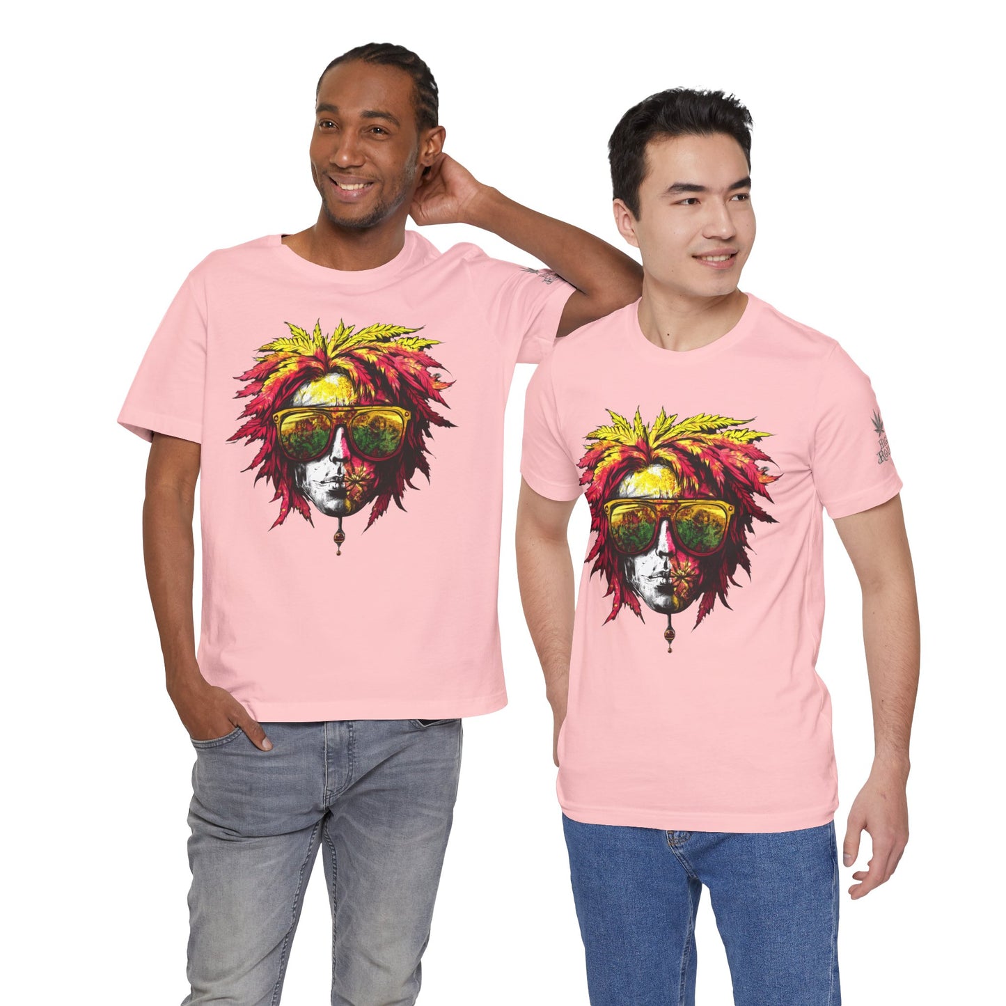 Rasta Cannabis Portrait Tee - Reggae Culture Art Design | High Roller