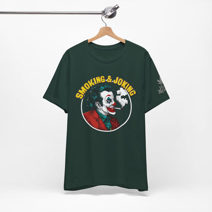 Smoking & Joking T-Shirt - Premium Airlume Cotton Cannabis Villain Pop Art Tee