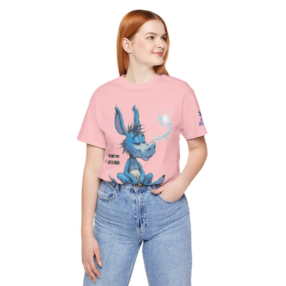 Blue Donkey Tee - Premium Airlume Cotton Cannabis Culture Humor Cartoon Art