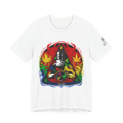 HIGH ROLLER Buddha Meditation Premium Cannabis Culture T-Shirt - Enlightenment Meets Electronic Music Luxury Streetwear