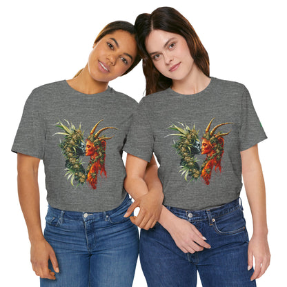 Cannabis Art Dual Face T-Shirt - Premium Unisex Cotton Tee