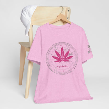 True North Tee - Premium Airlume Cotton Cannabis Culture Compass Navigation Art