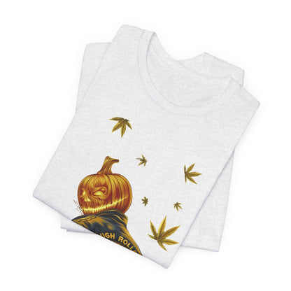 Pumpkin Head HIGH ROLLER Halloween T-Shirt - Premium Cannabis Culture Apparel