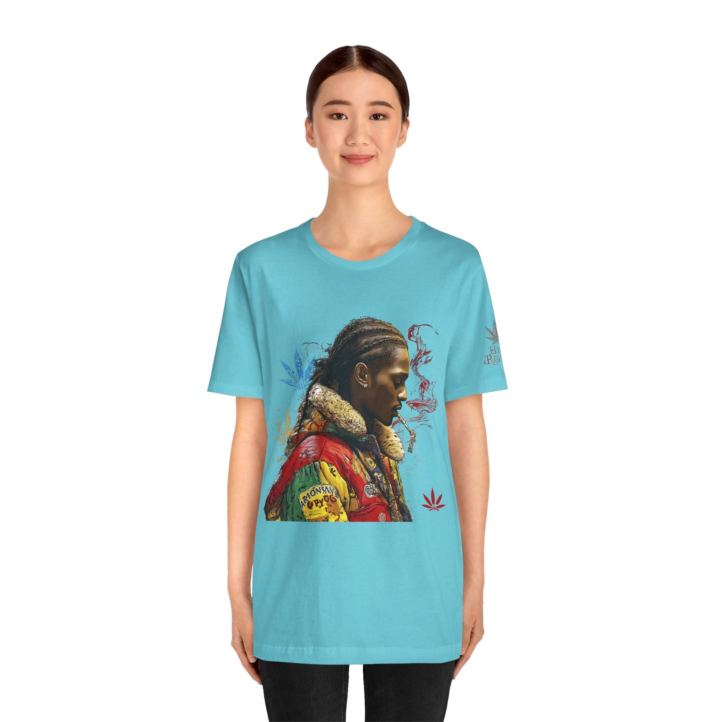 High Roller Profile Smoke Art Cannabis T-Shirt - Premium 420 Hip-Hop Portrait Street Culture Elevated Lifestyle Apparel