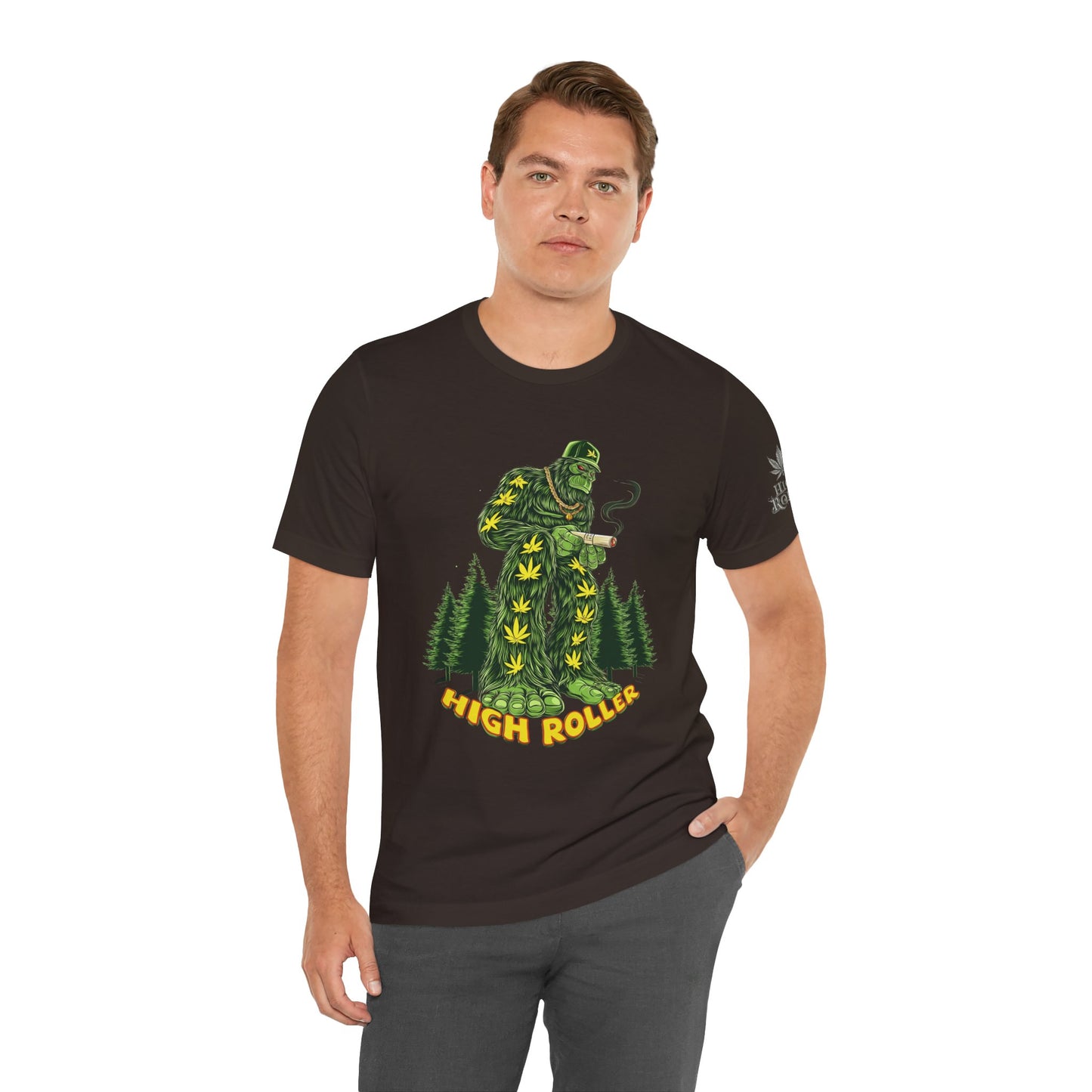 Cannabis Sasquatch Forest King T-Shirt - Premium Bigfoot 420 Lifestyle Apparel"