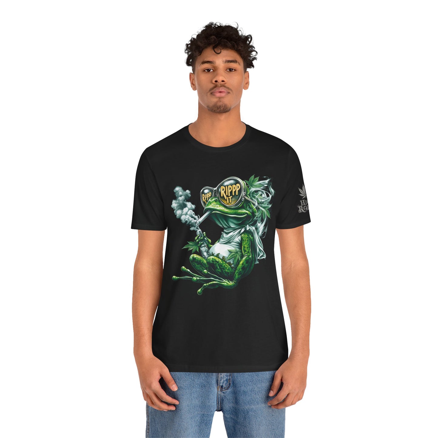 RIPPP IT Cosmic Frog Tee - Premium Airlume Cotton Cannabis Culture Streetwear
