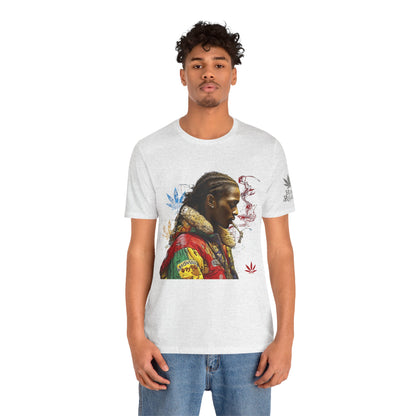 High Roller Profile Smoke Art Cannabis T-Shirt - Premium 420 Hip-Hop Portrait Street Culture Elevated Lifestyle Apparel