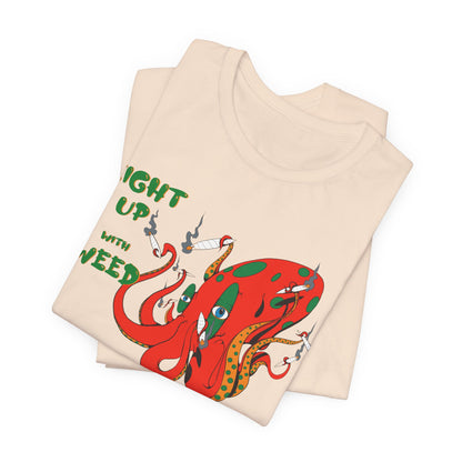 Eight Up Octopus Tee - Premium Airlume Cotton Cannabis Culture Streetwear