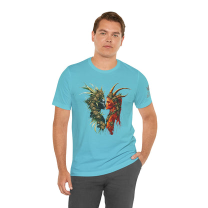 Sacred Union T-Shirt - Premium Airlume Cotton Cannabis Spirits Fantasy Art Tee