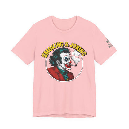 Smoking & Joking T-Shirt - Premium Airlume Cotton Cannabis Villain Pop Art Tee