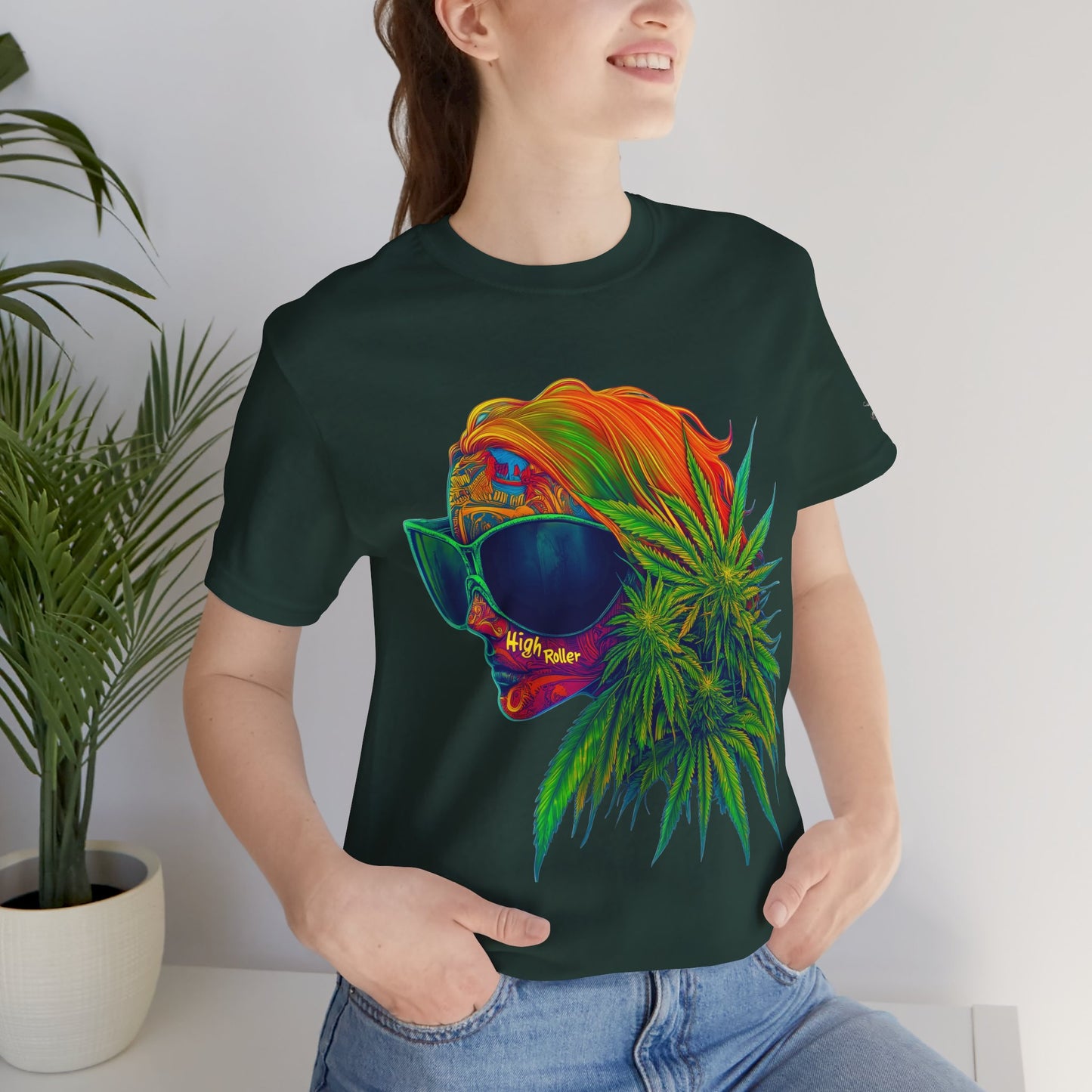 Neon Dreams Tee - Premium Airlume Cotton Cannabis Culture Psychedelic Profile Art