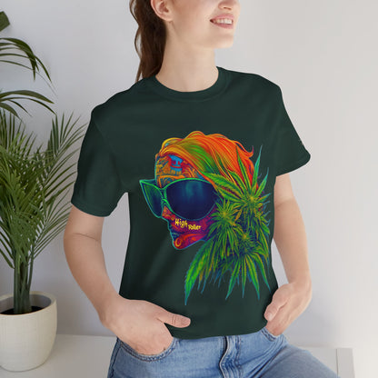 Neon Dreams Tee - Premium Airlume Cotton Cannabis Culture Psychedelic Profile Art