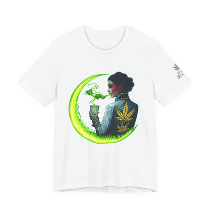 Cannabis Queen Commander T-Shirt - Premium Afrofuturistic 420 Lifestyle Apparel"